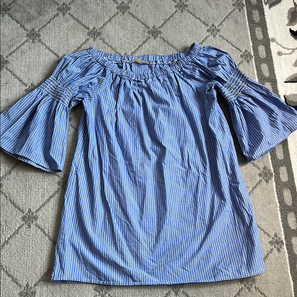 Enough About Me Smocked Bell Sleeve Mini Dress
